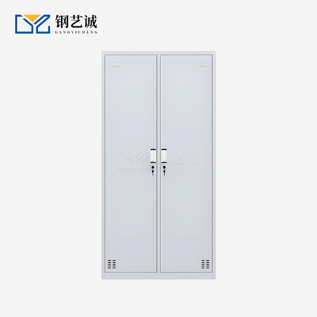 Double Swing Door Steel Wardrobe